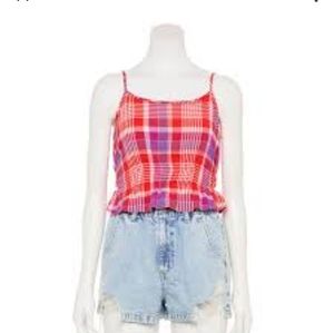 Juniors' SO® Cropped Cinch Waist Tank Top